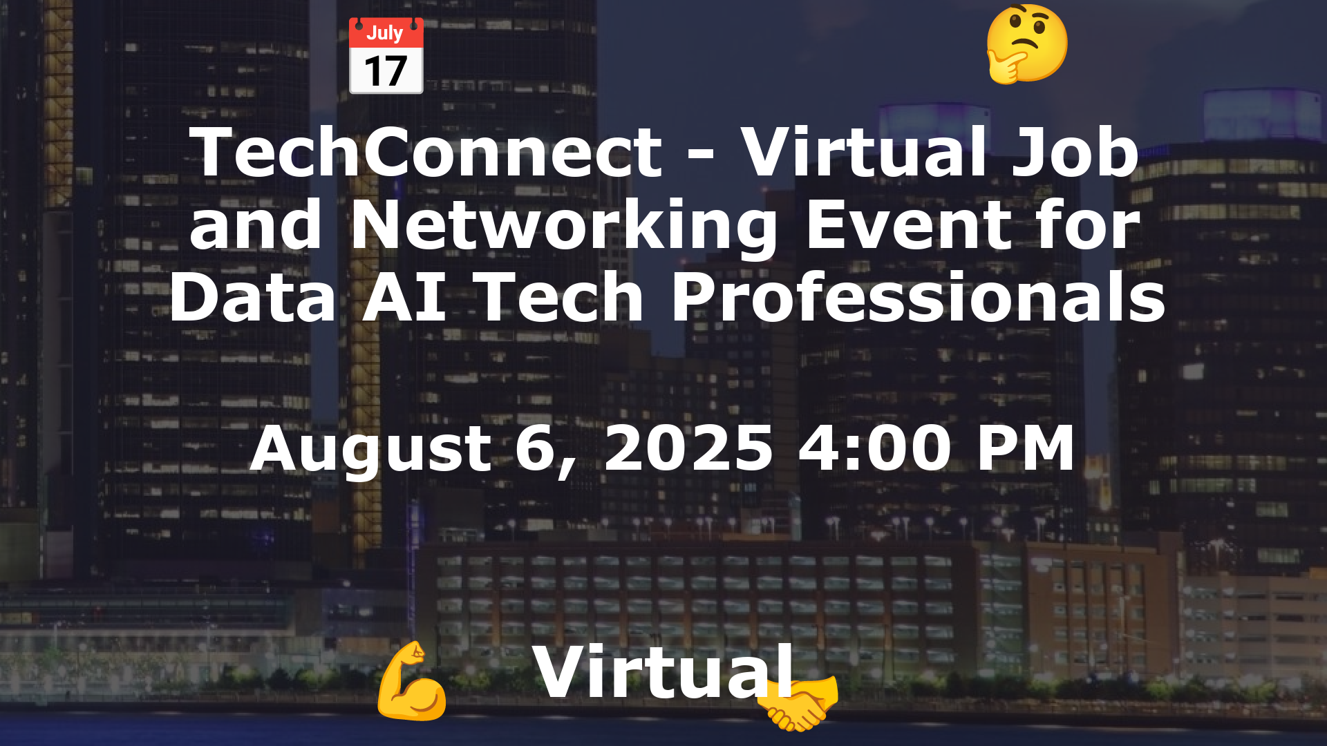 TechConnect - Virtual Job and Networking Event for Data AI Tech Professionals event image